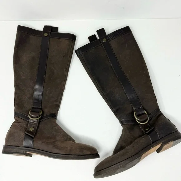 Cole Haan Air Liberty Vintage Leather Riding Boots Brown Size 6 - Picture 1 of 7